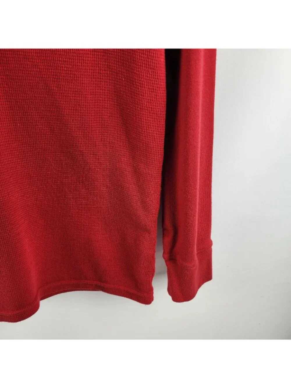 Polo Ralph Lauren Mens Large Red Waffle Knit Thermal Shirt Preppy